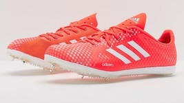 Adidas Women&#39;s Adizero Solar Red Neon Orange Ambition 4 Track Spikes Size 8 - £79.92 GBP