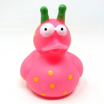Pink Monster Rubber Duck 2&quot; Green Antenna Duckie Squirter Collectible US SellerC - £6.72 GBP