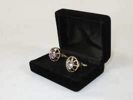 Men J.Valintin Cufflinks With Bold Stones Plated Gold Vito Rofolo V45-3 image 3