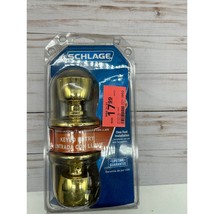 SCHLAGE F51 V BEL 505 605 Bell Knob Keyed Entry Lock Bright Brass NIP Ke... - $18.69