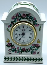 Portmeirion Botanic Garden Desk Clock Floral Design Butterflies and Bugs WORKS! - £24.04 GBP