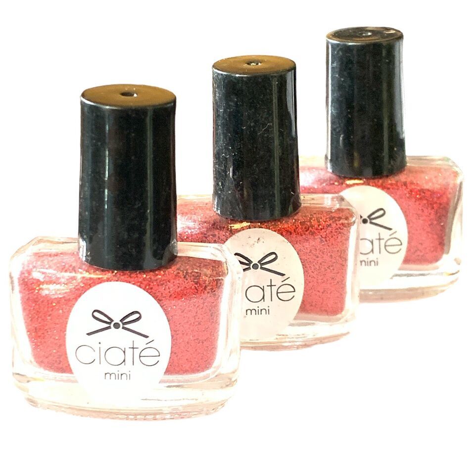 Ciate Mini Nail Glitter Glim009 Runway Ribbon .18oz Ea Lot Of 3pcs - $10.41