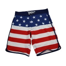 Old Navy Shorts Mens 30 Red White Blue USA American Flag Board Swim Trunks - $15.89
