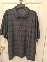 University of Alabama Black Striped Antigua Polo Shirt Sz XXL - $24.95
