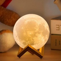 Moon Lamp 2024 Upgrade 128 Colors with Timing 3D Printing Moon Night Light for K - £25.63 GBP