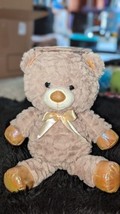 Kellytoy Animal Pals 11.5&quot; Brown Bear Soft Plush Stuffed Animal Toy W/ Bow - £9.39 GBP