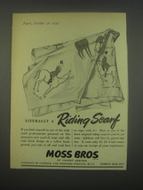 1949 Moss Bros Riding Scarf Ad - Literally a riding scarf - £14.73 GBP
