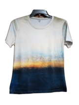 Lightinthebox Color Block Short Sleeve Women&#39;s Tee Sea Gulls Sea Shore ~... - £9.01 GBP