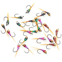 8PCS Brass Bead Head Epoxy Perdigon Nymph Size 18 Barbless Hook Trout Fi... - £10.05 GBP