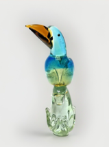 Large Murano Cristalleria d’Arte Glass Toucan Tropical Bird Paper Label 11.5&quot; - £124.22 GBP