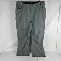 Quest Men&#39;s Size XL Convertible Nylon Pants Shorts Gray Attached Belt - £19.86 GBP