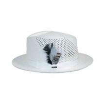 Men's Bruno Capelo Genuine Straw Hat Fedora Geneva Panama GA625 White image 4