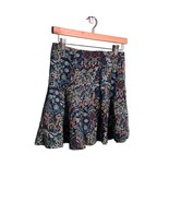 ZARA Womens Size Small Paisley Print Skater Skirt Casual Summer Unlined - £13.30 GBP