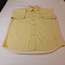 Bob Timberlake Build To Last Men's Yellow Cotton Short Sleeve Pockets Size Large image 10