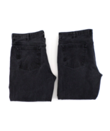 Lot of 2 Faded Glory Men&#39;s Jeans 40x29 Black Wide Leg 100% Cotton Denim - $28.24 CAD