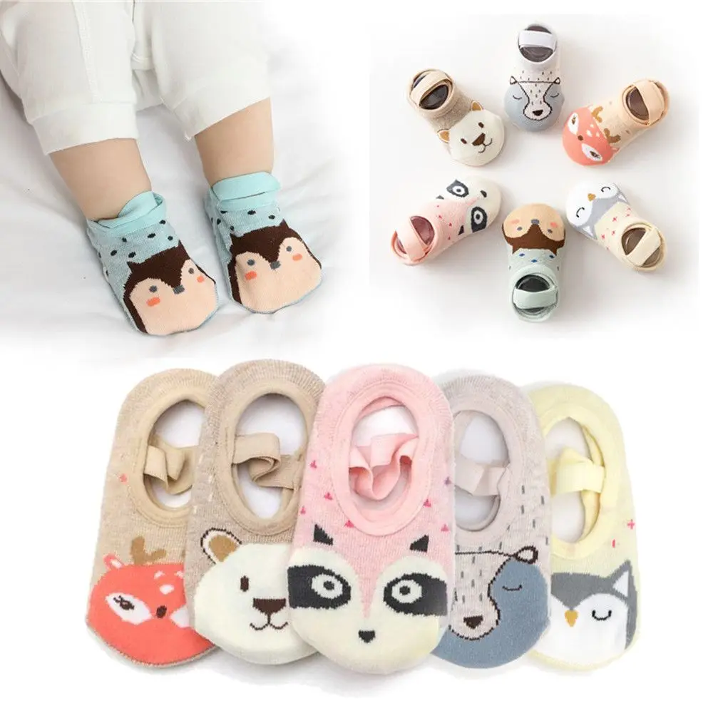 Play 1Pair Baby Socks Comfort Soft Anti-slip Cotton Floor Socks Cartoon   Cute B - £23.23 GBP