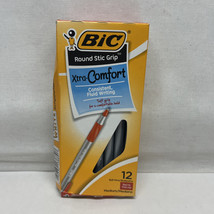 BIC Round Stic Grip Extra Comfort Ballpoint Red Ink 1.2mm Medium 12 Count - $5.89