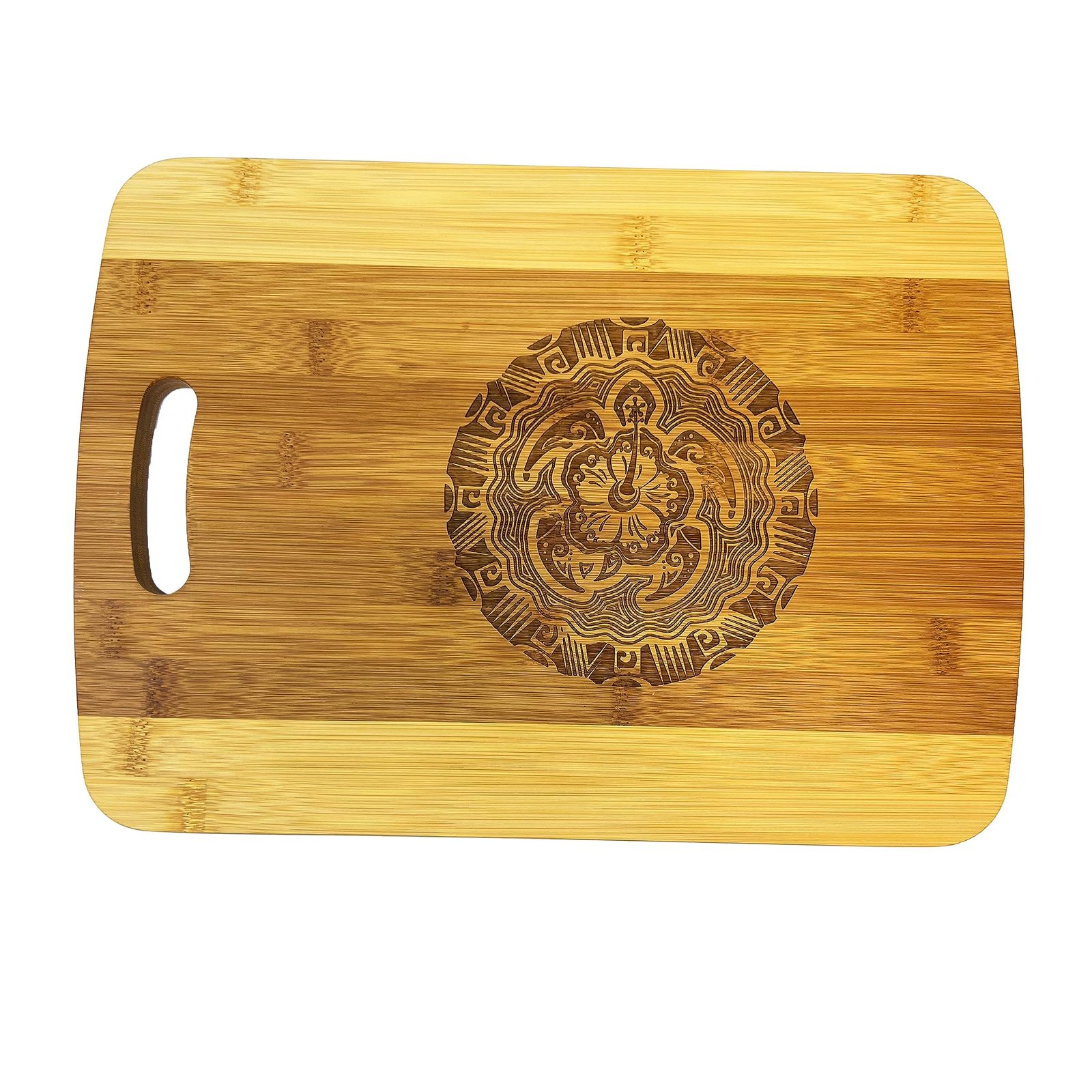 Personalized Laurels with Initial Cutting Board 14''x9.5''x.5'' Bamboo Personalized Laurels with Initial Cutting Board 14''x9.5''x.5'' Bamboo
