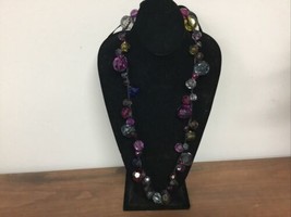 Vintage Multicolored Beaded Necklace 18” - £15.95 GBP