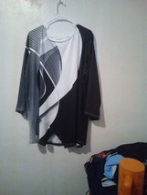Womans Unbranded Black And White 3/4-Sleeve Sz 3XL 9035ARE - €12,96 EUR