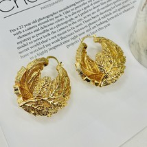Hoop Earrings For Women Irregular Big Drop Earrings High Quality Copper Fashion  - £26.86 GBP