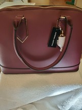 Hilary Radley Faye Satchel Bordeaux Burgundy Napa Leather Women&#39;s Handba... - £30.86 GBP