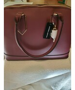Hilary Radley Faye Satchel Bordeaux Burgundy Napa Leather Women&#39;s Handba... - €33,53 EUR