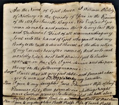 1761 antique COLONIAL WILL newberry ma William ISLEY Boscawen genealogy - £178.06 GBP