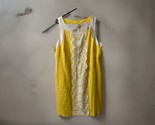J Howard Sleeveless Linen Dress Crochet Insert Womens Plus Size 16 Yello... - $25.62