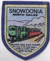 Wales Patch Badge Snowdonia Britains&#39;s Only Rack Railway Handpainted 2.5&quot; x 3&quot; - £9.29 GBP