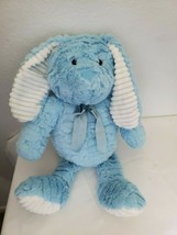 Hobby Lobby Bunny Rabbit Plush Stuffed Animal Blue Textured Fur White Ears - $19.78