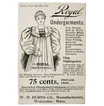Burns Royal Undergarments Underwear 1897 Advertisement Victorian Fashion... - $28.01 CAD