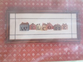 1984 Pat Harper Designs Little House Welcome Cross Stitch Kit - 10&quot; X 4&quot; Frame - £7.39 GBP