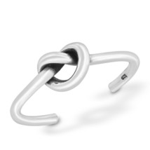 Simple Infinity Love Sterling Silver Heart Knot Adjustable Promise Ring - £8.30 GBP
