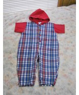 Vintage Osh Kosh B&#39;Gosh Plaid Jumpsuit Madras Hoodie -Tapered/Snapped ba... - €21,71 EUR