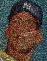 COOL 19X13 Mickey Mantle rookie Bottlecap mosaic print - £15.37 GBP