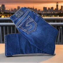 Silver Jeans Suki Mid Capris Pants Womans Size 26 Embroidered Distressed... - $27.72