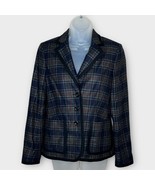 FRENCH CONNECTION tartan plaid wool blend academia office preppy blazer ... - €32,10 EUR