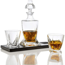 Whiskey Liquor Decanter with Glasses - £78.33 GBP