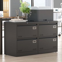 2-Drawer Locking Metal File Cabinet (Black) - $152.99