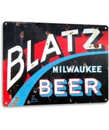 Blatz Beer Logo Weathered Retro Vintage Wall Decor Bar Man Cave Large Me... - £17.14 GBP