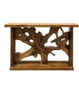 Natural Teak Root Reclaimed Wood Console Table Coastal Modern Farmhouse ... - £440.20 GBP