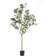 Artificial Tree Plant Eucalyptus Tree 6 Ft. Tall, Modern Large Fake Plan... - £66.81 GBP