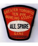 Canada Bowling Patch Greater Toronto Ten Pin Bowling Association All Spa... - £6.20 GBP