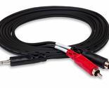 Hosa CMR-206 3.5 mm TRS to Dual RCA Stereo Breakout Cable, 6 Feet,Black - £9.37 GBP