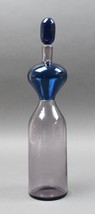 Gio Ponti Venini Signed Murano Glass Bottle With Stopper - $1,853.99