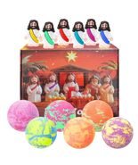 6 Pcs Christmas Bath Bombs with Surprise Jesus Toys for Kids &amp; Adults - $20.45 CAD