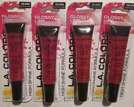 L.A. Colors Glossy Lips Sheer Lipgloss 2x Watermelon Splash 2x Tropical ... - $22.61
