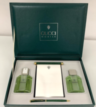 Gucci NOBILE Eau de Toilette AFTER SHAVE Green Pen Note Pad 4 PIECES BOX... - £544.74 GBP