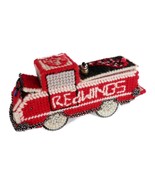 Vtg Handmade Plastic Needlepoint Canvas Red Wings Detroit Hockey Truck C... - $365.11 MXN